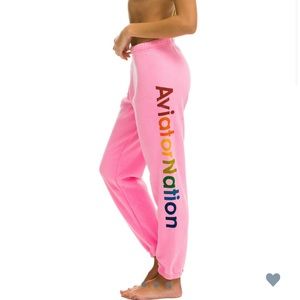 Neon Pink aviator sweats